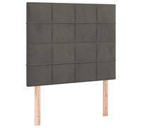 vidaXL 2X Cabeceros Dormitorio Mueble Cabezal Estructura Cama Tapizado Adorno Decoración Habitación Casa Hogar Terciopelo Gris Oscuro 100x5x78/88 cm