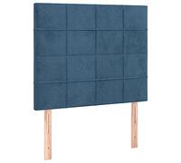 vidaXL 2X Cabeceros Dormitorio Mueble Cabezal Estructura Cama Tapizado Adorno Decoración Habitación Hogar Terciopelo Azul Oscuro 100x5x78/88 cm