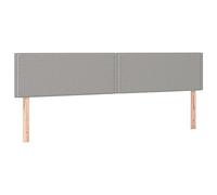 vidaXL 2X Cabeceros Tapizado Cama Dormitorio Antimancha Acolchado Cubierto Protector Elástico Prueba Polvo Funda de Tela Gris Claro 100x5x78/88 cm