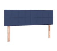 vidaXL 2X Cabeceros Tapizado Cama Dormitorio Antimancha Acolchado Cubierto Protector Elástico Prueba Polvo Funda Tela Azul 72x5x78/88 cm