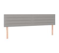vidaXL 2X Cabeceros Tapizado Cama Dormitorio Antimancha Acolchado Protector Cubierto Elástico Prueba Polvo Funda de Tela Gris Claro 90x5x78/88 cm