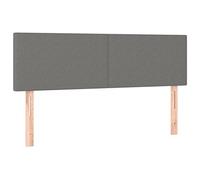 vidaXL 2X Cabeceros Tapizado Cama Dormitorio Antimancha Acolchado Protector Cubierto Elástico Prueba Polvo Funda Tela Gris Oscuro 72x5x78/88 cm