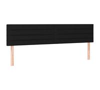 vidaXL 2X Cabeceros Tapizado Cama Dormitorio Antimancha Acolchado Protector Cubierto Elástico Prueba Polvo Funda de Tela Negro 80x5x78/88 cm