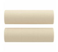 vidaXL 2X Cojines Decorativos Almohada para Sofá Silla Cuadrado Sala de Estar Salón Dormitorio Habitación Coche Hogar Interior Tela Crema