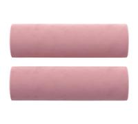 vidaXL 2X Cojines Decorativos Almohada para Sofá Silla Sala de Estar Salón Dormitorio Habitación Coche Hogar Interior Terciopelo Rosa