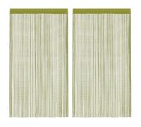 Cortinas de flecos 2 piezas 100x250 cm verde