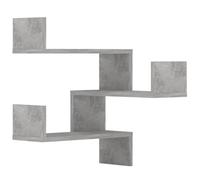 vidaXL 2X Estantes de Esquina de Pared Estantería Colgante CD Libros Coleccionables Fotos Premios Decoración Librerías Gris Hormigón 40x40x50cm