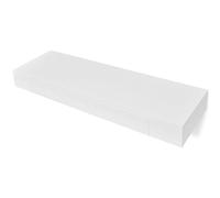 Estantes de pared flotantes con cajones 2 uds blanco 80 cm