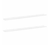 vidaXL 2X Estantes de Pared Repisa Flotante Balda Estantería Salón Sala de Estar Estudio Exhibición Colgante Decoración Blanco Brillante 115x9x3 cm