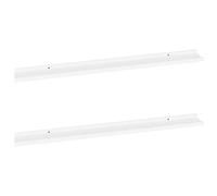 vidaXL 2X Estantes de Pared Repisa Flotante Balda Estantería Salón Sala de Estar Estudio Exhibición Colgante Decoración Blanco 100x9x3 cm