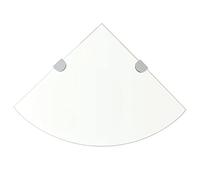 vidaXL Estantes de esquina 2 uds con soportes cromados vidrio 35x35 cm