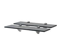 vidaXL 2X Estantes Flotantes Balda Colgantes Expositora Almacenamiento Estantería Montado para Libros y Objetos Decoración Pasillo Vidrio 40x10cm