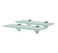 vidaXL 2X Estantes Flotantes Balda Colgantes Expositora Estantería Montado para Libros y Objetos Decoración Parillo Almacenamiento Vidrio 30x20cm