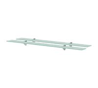 vidaXL 2X Estantes Flotantes Balda Colgantes Expositora Estantería Montado para Libros y Objetos Decoración Parillo Almacenamiento Vidrio 100x20cm