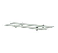 vidaXL 2X Estantes Flotantes Balda Montado Colgantes Expositora Estantería Decoración para Libros y Objetos Parillo Almacenamiento Vidrio 70x20cm