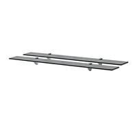 vidaXL 2X Estantes Flotantes Balda Montado Colgantes Expositora Estantería para Libros y Objetos Decoración Parillo Almacenamiento Vidrio 90x20cm