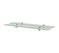 vidaXL Estantes flotantes montados colgantes 2x de vidrio 8 mm 70x10 cm
