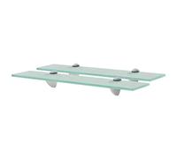 vidaXL 2X Estantes Flotantes Montados Colgante Cristal Paneles Hojas de Pared Forma de Almacenamiento Estantería de Exhibición Vidrio 8 mm 50x10 cm