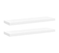 Estantes Flotantes De Pared 2 Uds Mdf Blanco 80x23,5x3,8 Cm Vidaxl