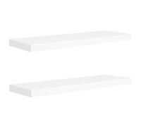 Estantes Flotantes De Pared 2 Uds Mdf Blanco 80x23,5x3,8 Cm Vidaxl