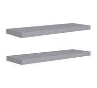 Estantes Flotantes De Pared 2 Uds Mdf Gris 80x23,5x3,8 Cm Vidaxl
