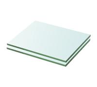 vidaXL 2x Estantes Panel Balda Placa Estantería para Casas o Tiendas de Pared Expositora Estantería Decoración de Vidrio Transparente 20x20cm
