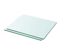 vidaXL 2X Estantes Panel Balda Placa Estantería para Casas o Tiendas de Pared Expositora Estantería Decoración de Vidrio Transparente 30x20cm