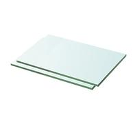 vidaXL 2X Estantes Panel Balda Placa Estantería para Casas o Tiendas de Pared Expositora Estantería Decoración de Vidrio Transparente 30x15cm