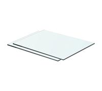 Estantes 2 Unidades Panel De Vidrio Transparente 40x25 Cm Vidaxl