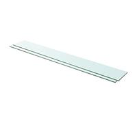 vidaXL 2X Estantes Panel Balda Placa Estantería para Casas o Tiendas de Pared Expositora Estantería Decoración de Vidrio Transparente 110x15cm