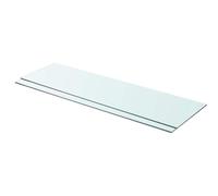 vidaXL 2X Estantes Panel Balda Placa Estantería para Casas o Tiendas de Pared Expositora Estantería Decoración de Vidrio Transparente 90x25cm
