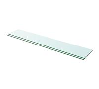 Estantes 2 Unidades Panel De Vidrio Transparente 110x20 Cm Vidaxl