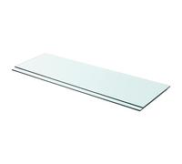 vidaXL Estante de pared 2x paneles de vidrio transparente 90x30 cm