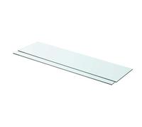 vidaXL Estantes flotantes de pared – Vidrio transparente, colgantes – 2 piezas