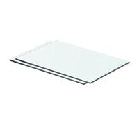 vidaXL 2X Estantes Panel Montados Colgante Cristal Hojas de Pared Forma de Almacenamiento Estantería de Exhibición de Vidrio Transparente 40x20 cm