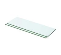 vidaXL 2X Estantes Panel Montados Colgante Cristal Hojas de Pared Forma de Almacenamiento Estantería de Exhibición de Vidrio Transparente 50x12 cm