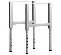 vidaXL 2x Estructura de Banco de Trabajo Soporte Duradero Altura Ajustable Mesa Taller Garaje Herramienta Metal 55x(69-95,5) cm Gris