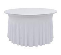 vidaXL 2X Fundas Elásticas para Mesa con Falda de 150x74cm Blancas Decoración