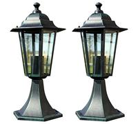 VidaXL Farola de Jardín E27 41cm Verde/Negro 2 Unidades