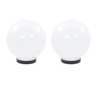 vidaXL 2X Lámpara Jardín Luz LED Esférica Bola 20 cm Iluminación Patio Terraza