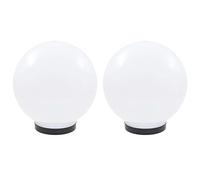 vidaXL 2X Lámpara Jardín Luz LED Esférica Bola 25 cm Iluminación Patio Terraza