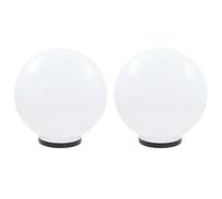vidaXL 2X Lámpara Jardín Luz LED Esférica Bola 40 cm Iluminación Patio Terraza