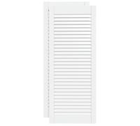 vidaXL 2X Madera Maciza de Pino Puertas Persiana con Celosía Rejilla Armario Tablillas Guardarropa Separador Decoración Blanco 99,3x39,4cm