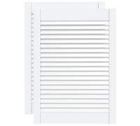 vidaXL 2X Madera Maciza Pino Puertas Persiana con Celosía Rejilla Armario Tablillas Guardarropa Separador Decoración Blanco 69x49,4cm