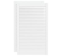 vidaXL 2X Madera Maciza Pino Puertas Persiana con Celosía Rejilla Armario Tablillas Guardarropa Separador Decoración Blanco 99,3x59,4cm