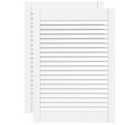 vidaXL 2X Madera Maciza Pino Puertas Persiana con Celosía Rejilla Armario Tablillas Guardarropa Separador Decoración Blanco 69x49,4cm
