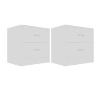 vidaXL Mesitas de noche 2 unidades aglomerado blanco 40x30x40 cm