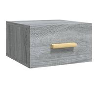 vidaXL 2X Mesitas de Noche de Pared Dormitorio Pasillo Consola Mesa Sofá Teléfono Dormitorio Balcón Oficina Entrada Salón Color Gris Sonoma