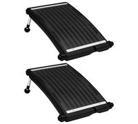 vidaXL 2X Paneles Calefactores Solares de Piscina Curvos Sistema de Calefacción Calentador Agua Caliente Sol de Energía Abrazaderas Manguera 72,5x46cm