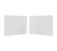 vidaXL 2X Pared Lateral Carpa Fiesta con Cremallera Blanco Cenadores Exterior